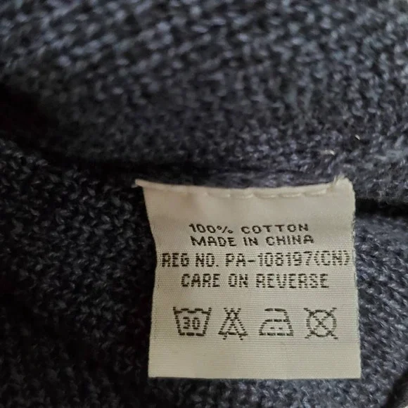 Chicago Bears NFL Pro Line Mens XL 1/4 Zip Sweater Long Sleeve Blue Pockets Logo - Picture 10 of 12